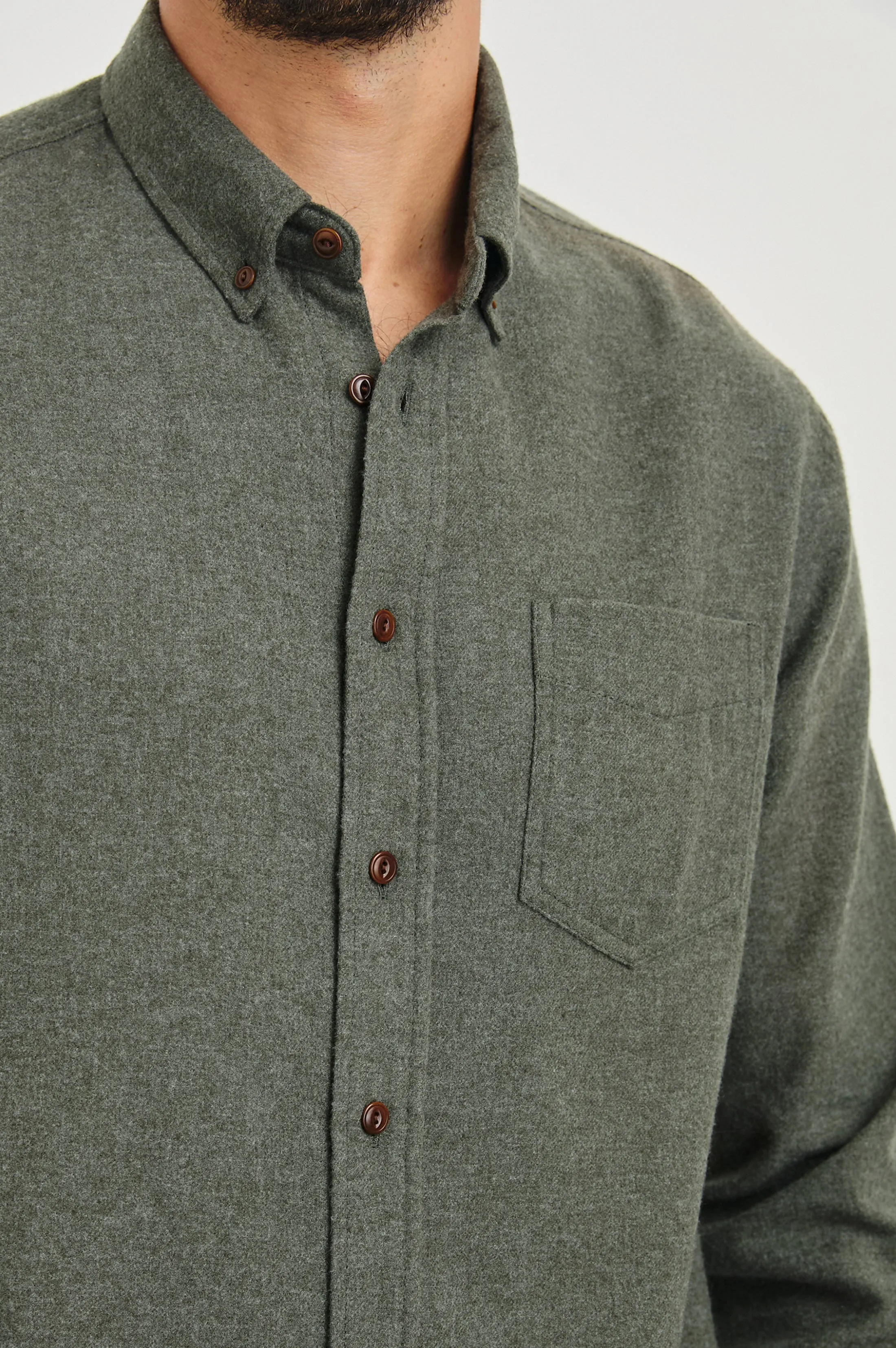 RUNSON SHIRT - HUNTER GREEN Rails