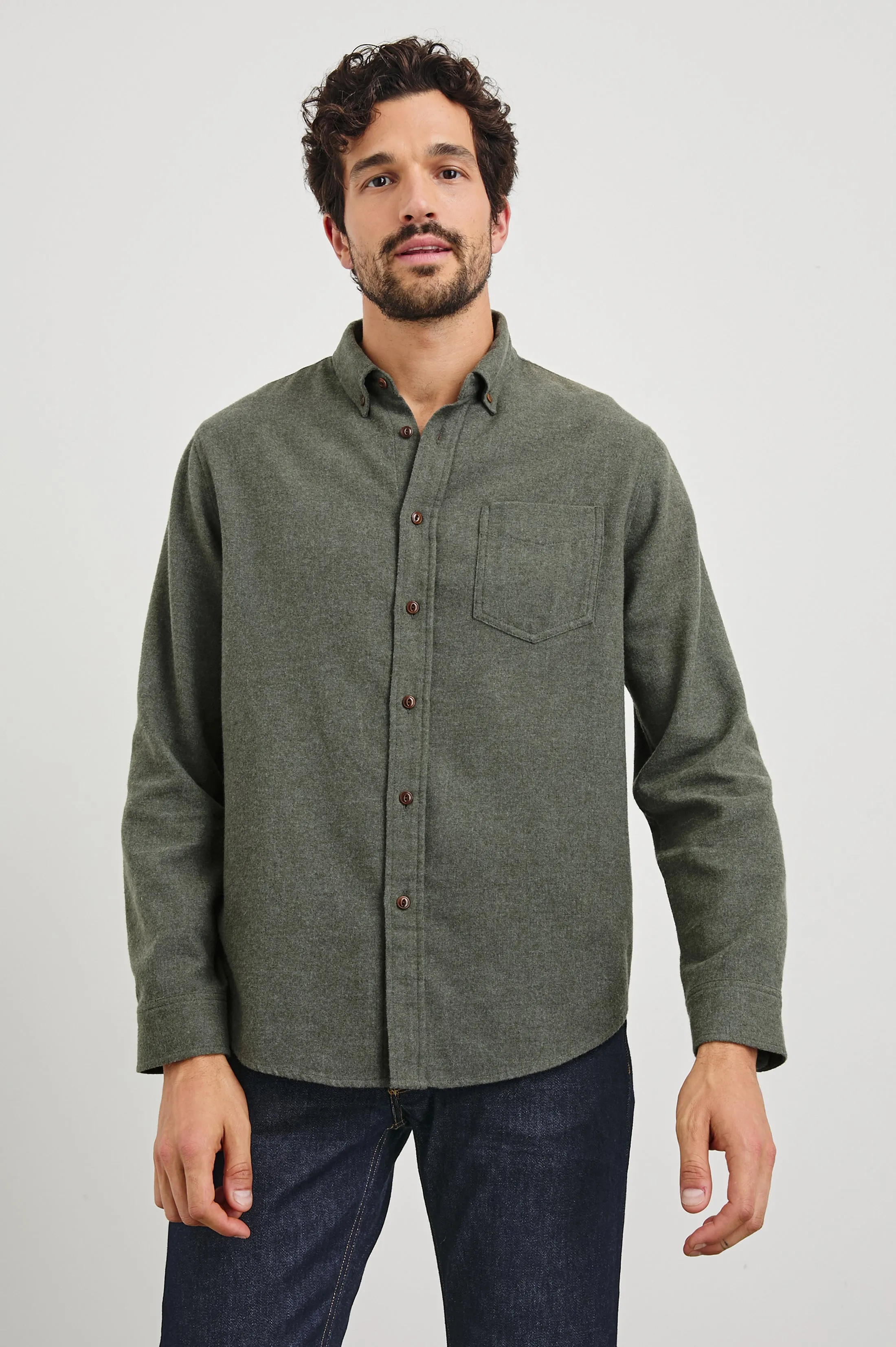 RUNSON SHIRT - HUNTER GREEN Rails