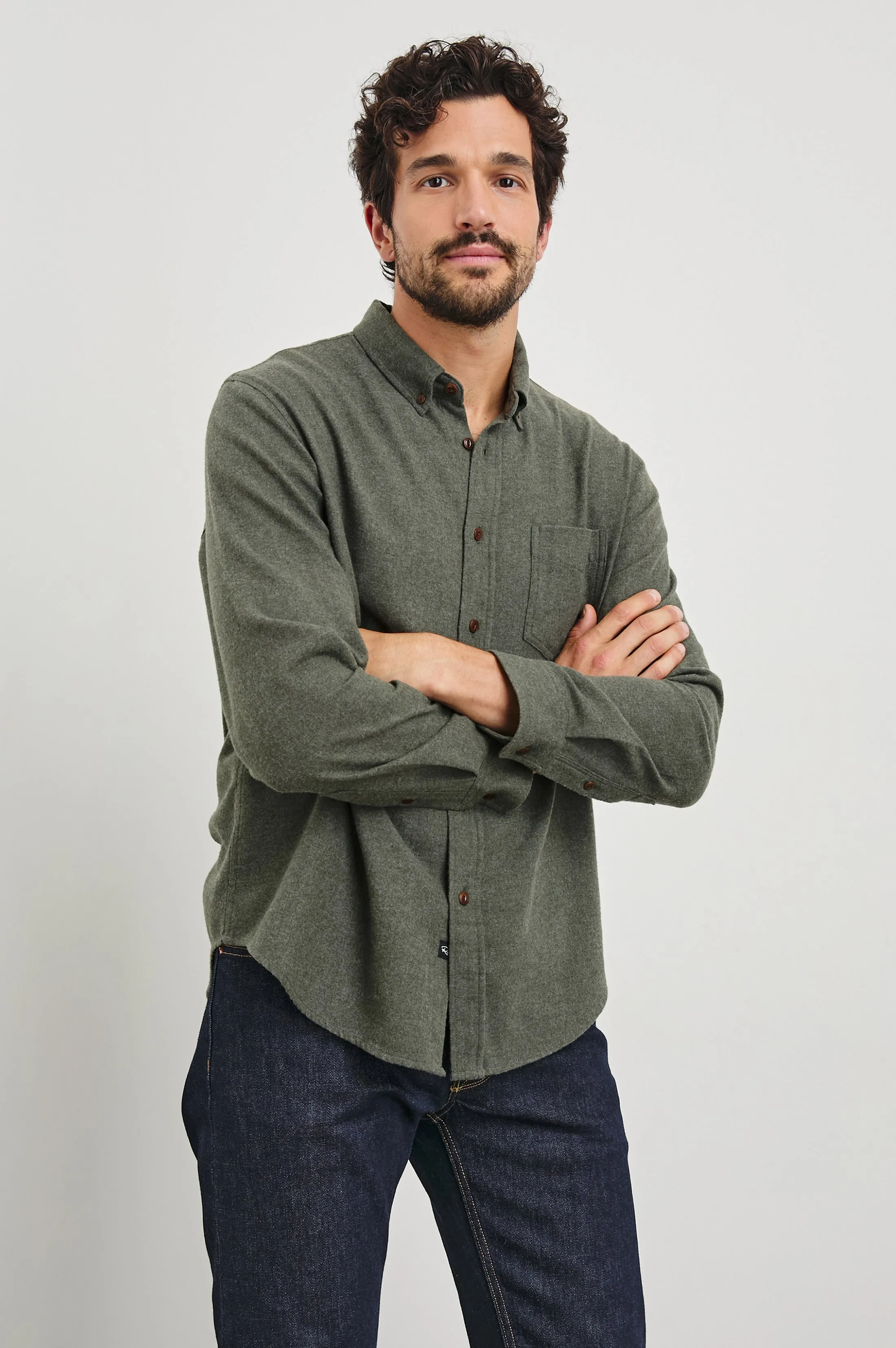 RUNSON SHIRT - HUNTER GREEN Rails