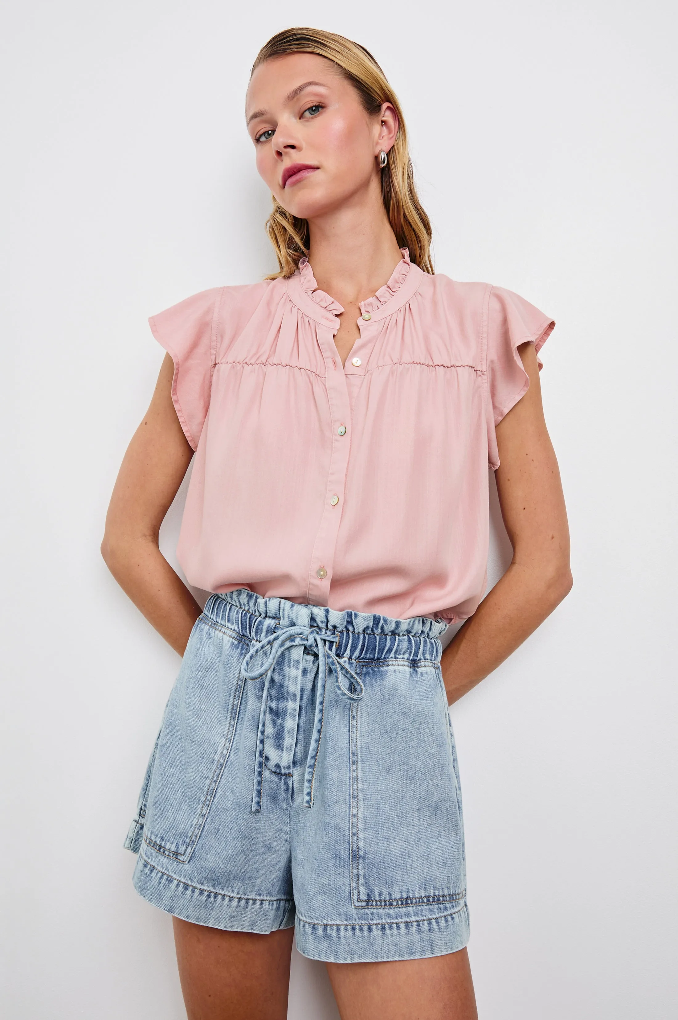 RUTHIE TOP - DUSTY ROSE Rails