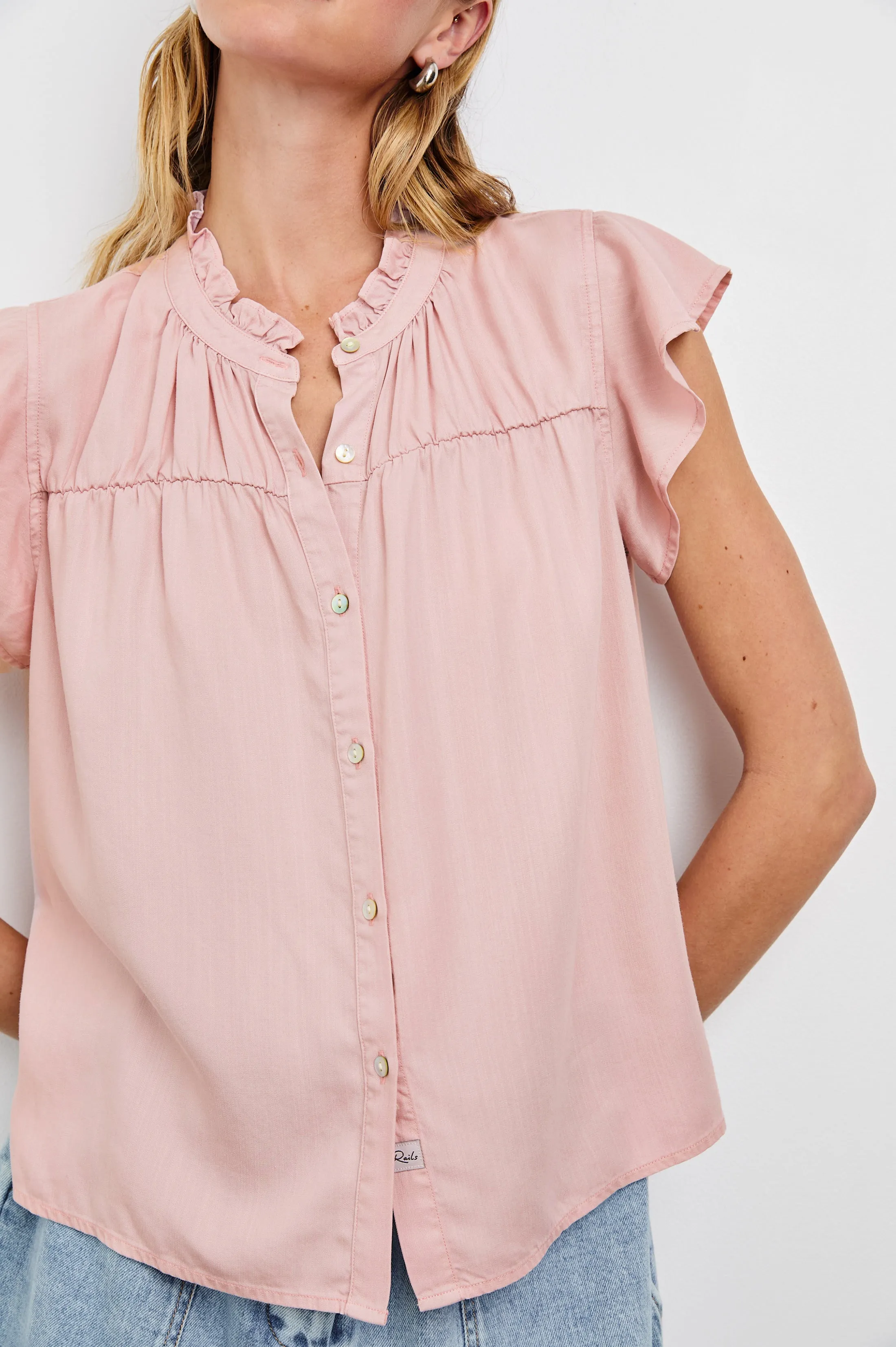 RUTHIE TOP - DUSTY ROSE Rails