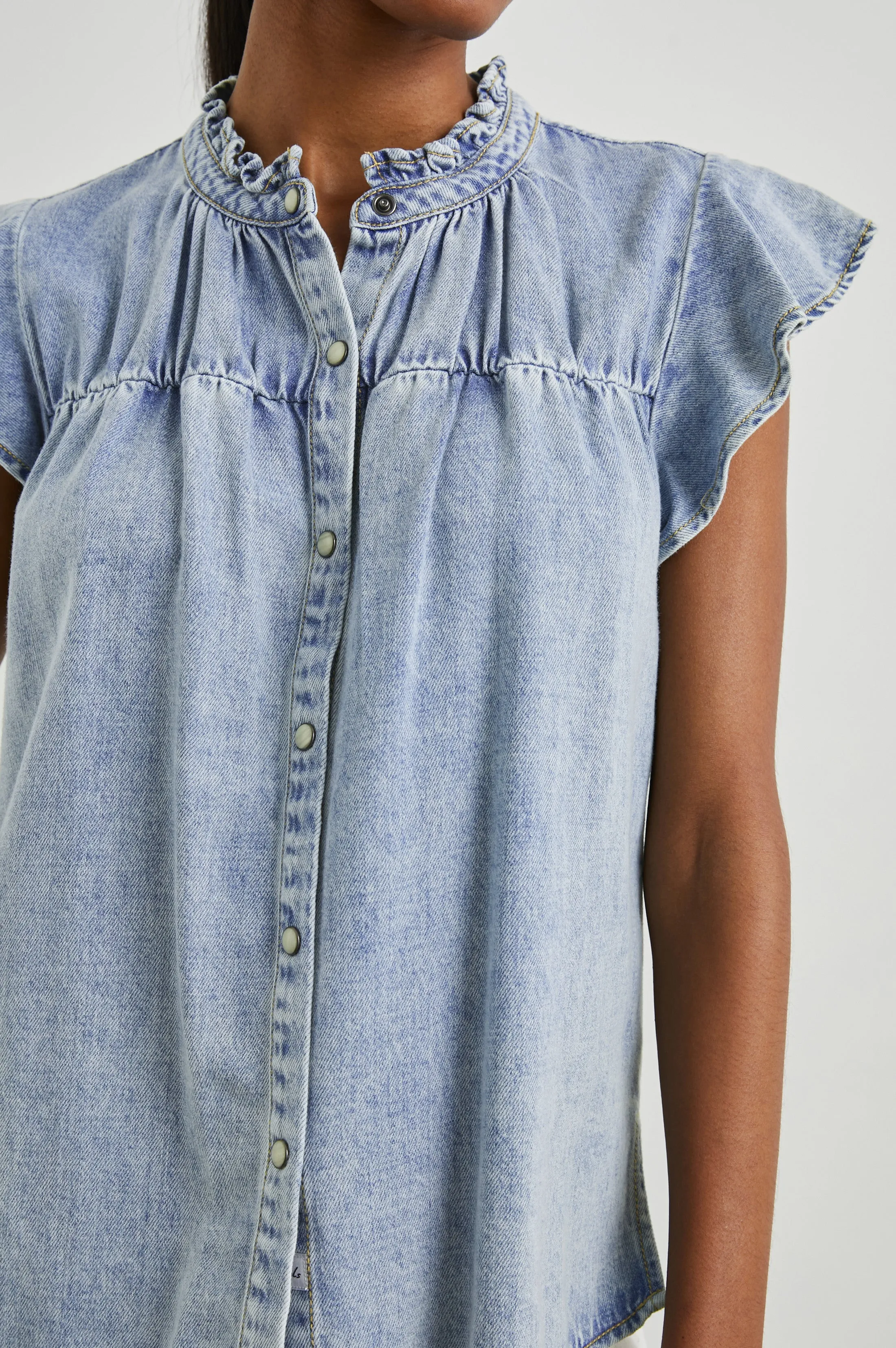 RUTHIE TOP - FADED INDIGO Rails