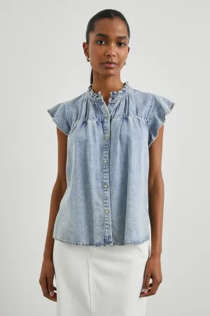 RUTHIE TOP - FADED INDIGO Rails