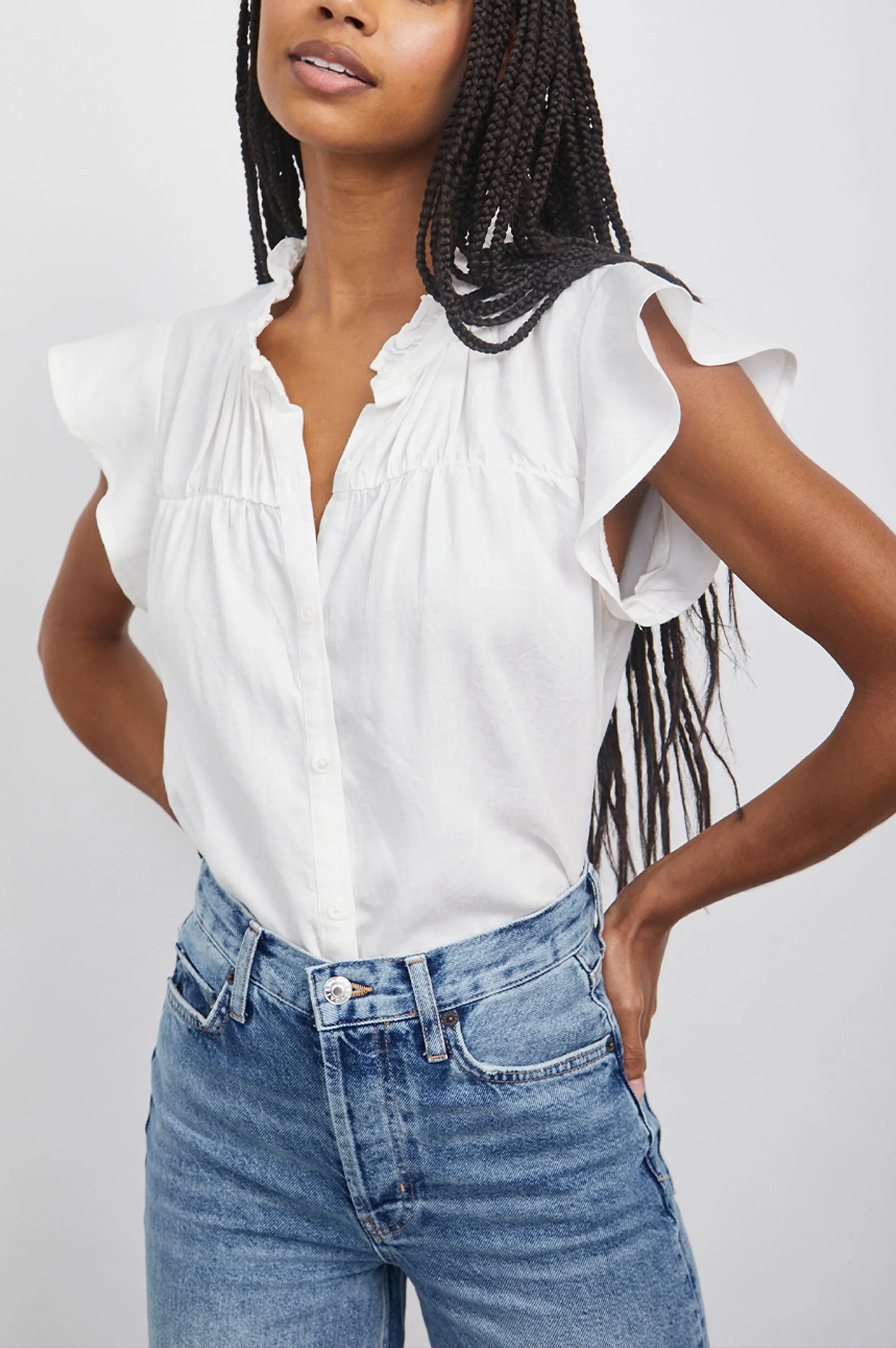 RUTHIE TOP - WHITE Rails
