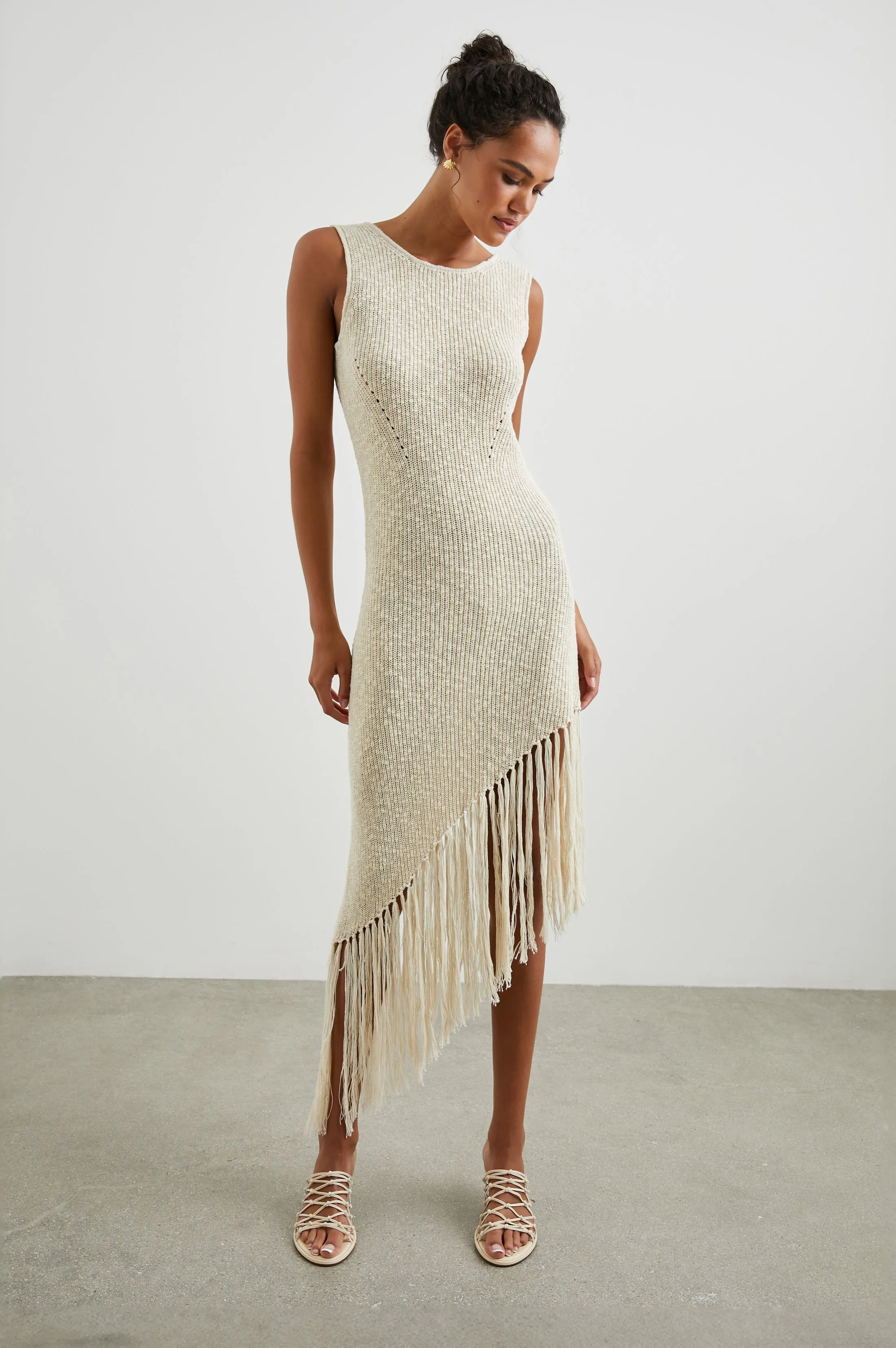 RYLEE DRESS - ECRU Rails