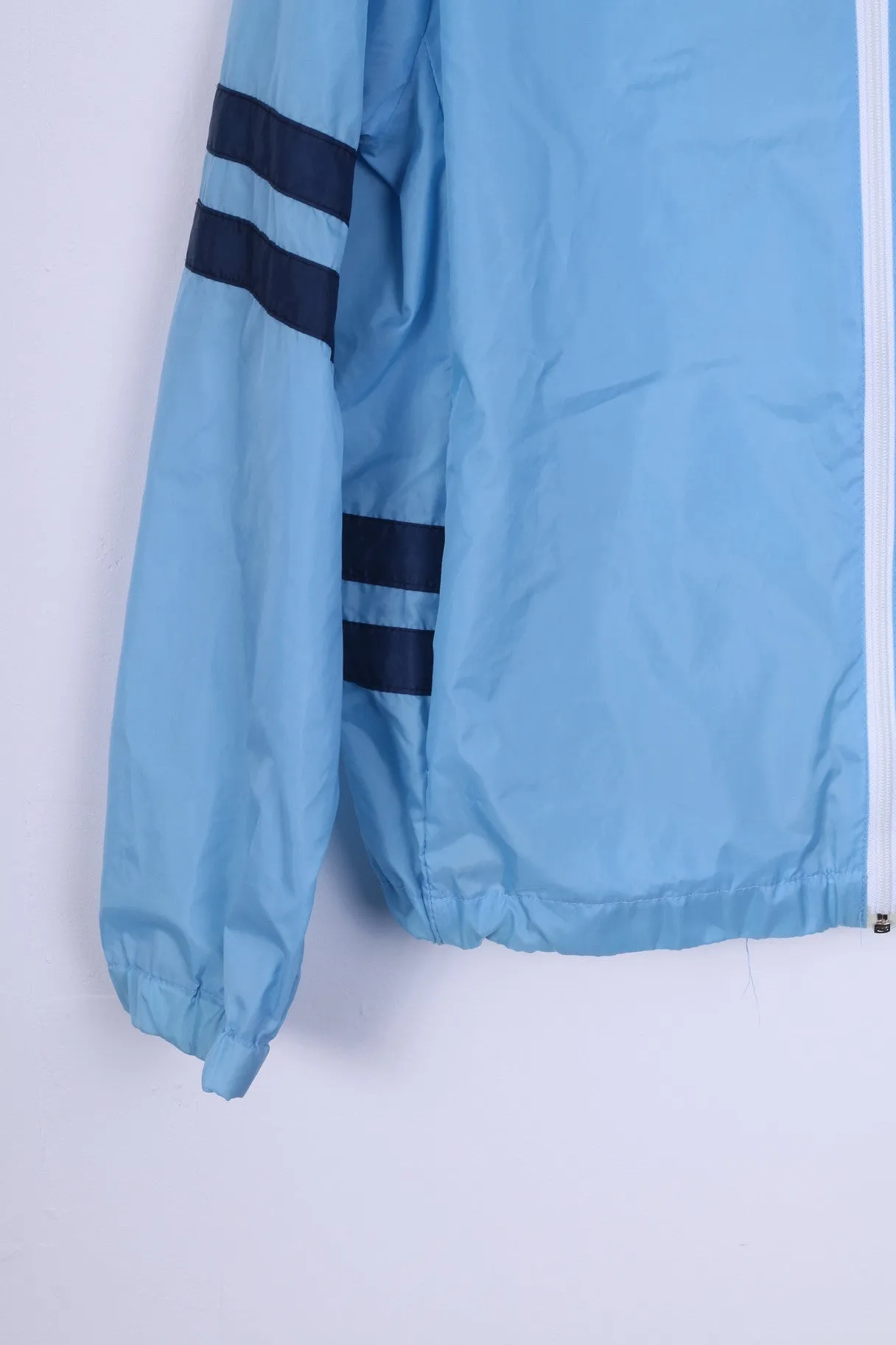 RYON Mens S Track Top Jacket Nylon Blue Waterproof Vintage
