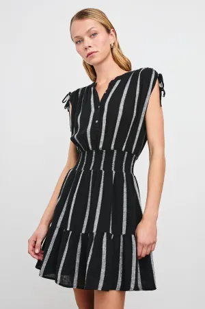 SAMINA DRESS - ASH LENO STRIPE Rails