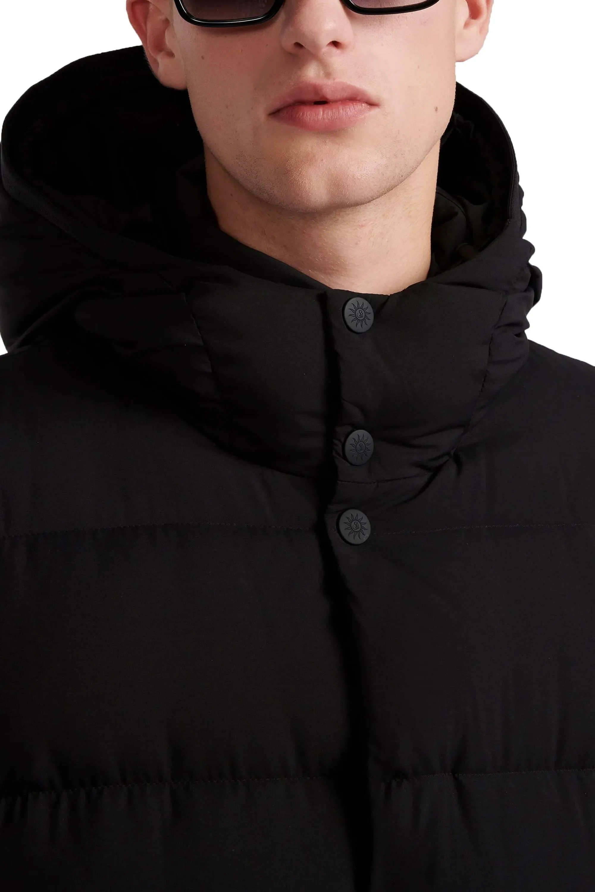 Sandbanks Panorama Long Puffer Jacket Black