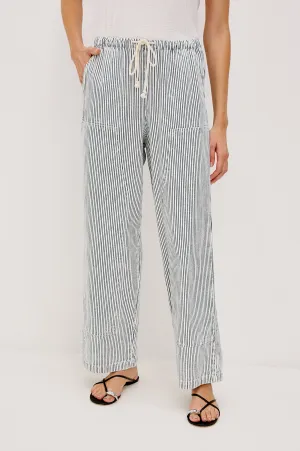 SANDERSON PANT - INDIGO RAILROAD STRIPE Rails