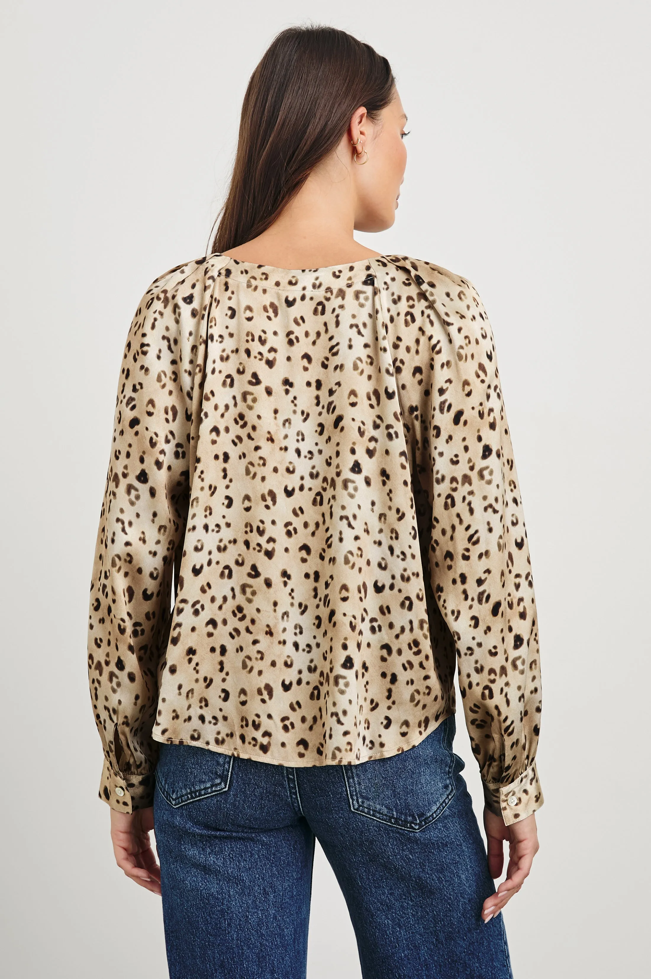 SANDRA TOP - CHAMPAGNE LEOPARD Rails