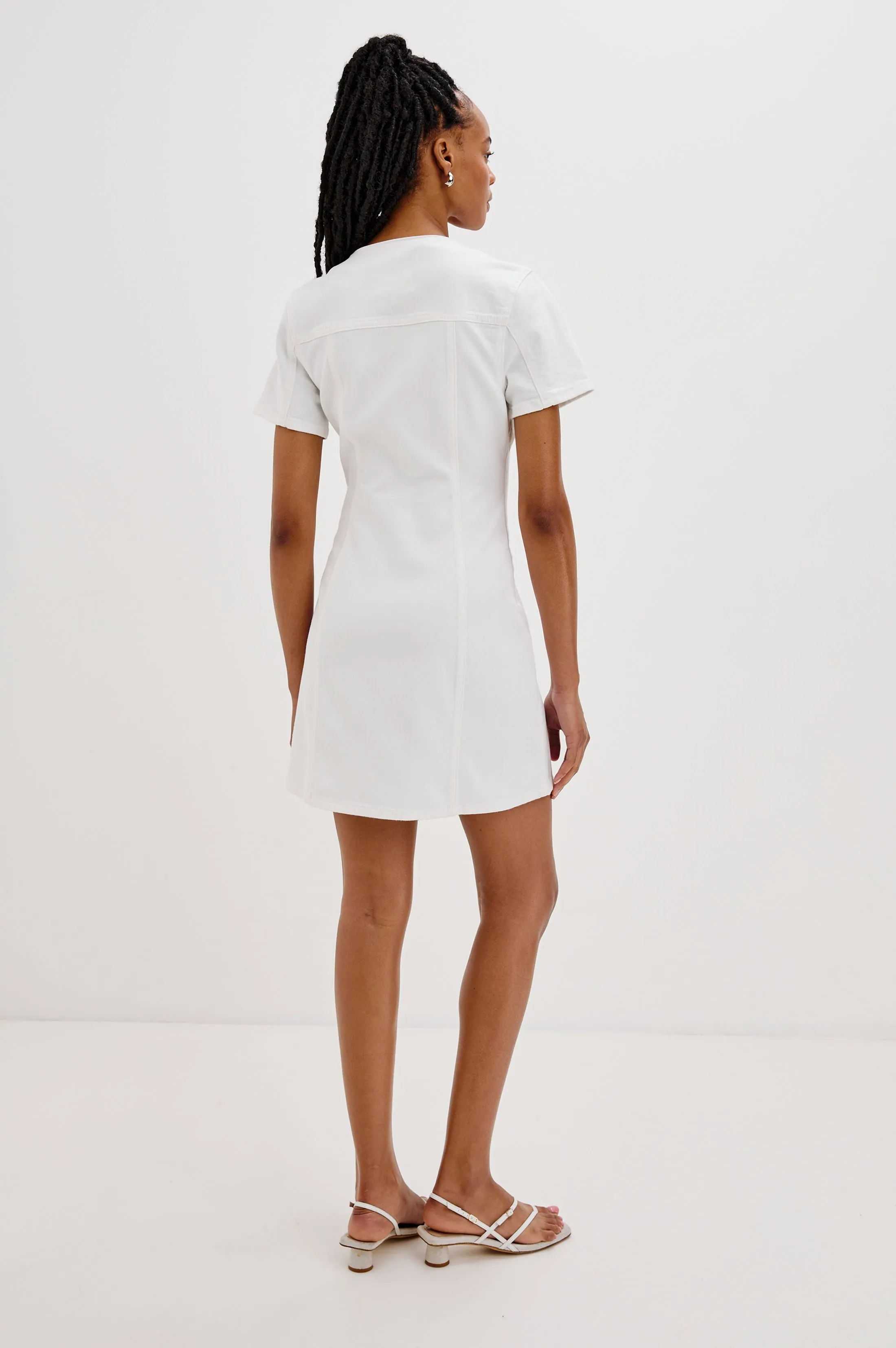 SARATOGA DRESS - SALT WHITE Rails