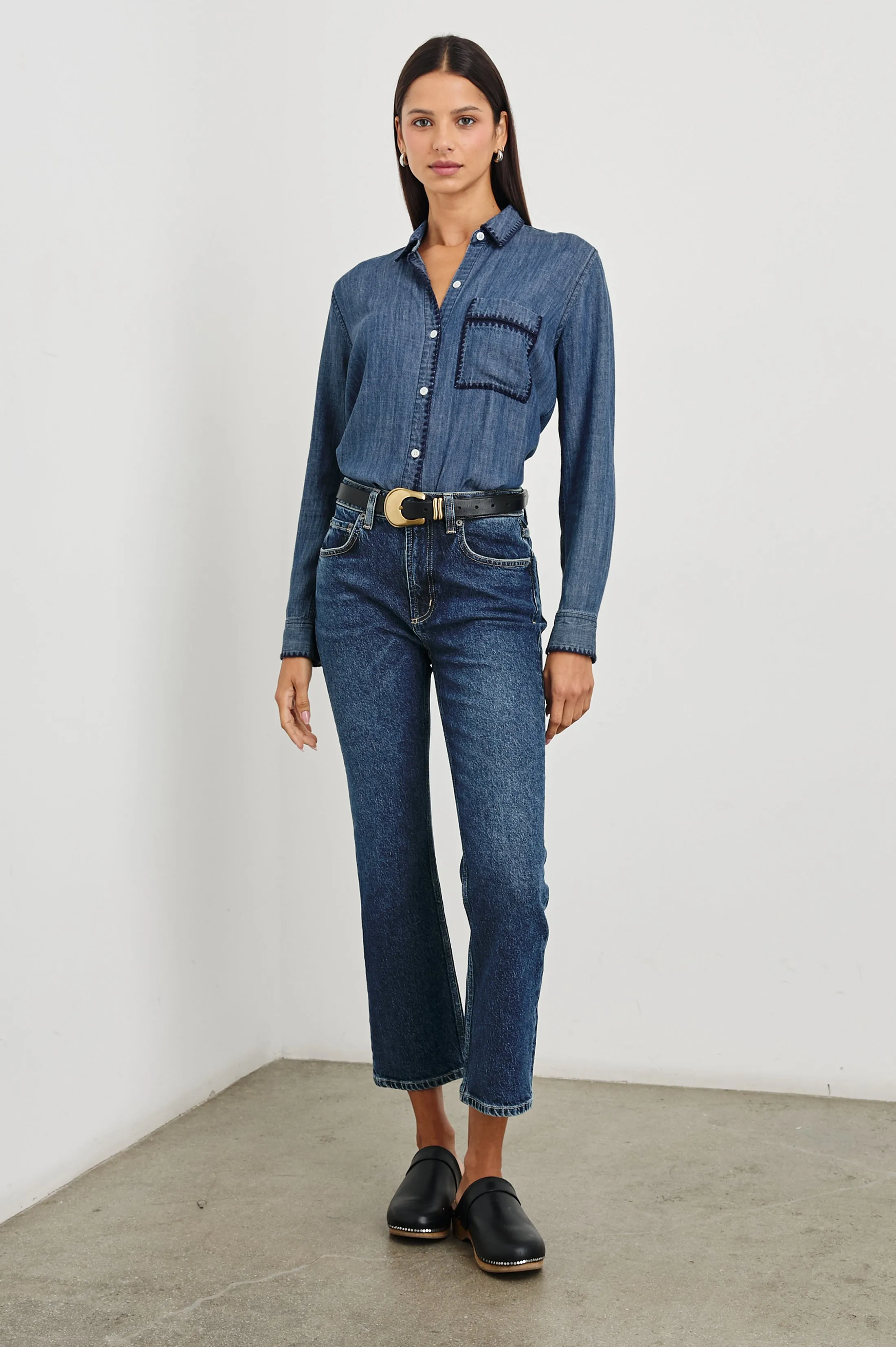 SAYA SHIRT - DARK VINTAGE WASH Rails