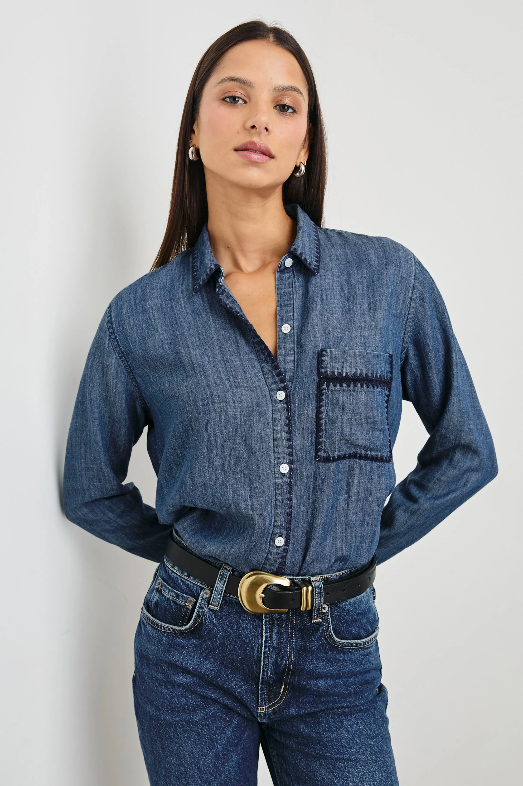 SAYA SHIRT - DARK VINTAGE WASH Rails