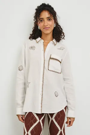 SAYA SHIRT - WHITE MARINE EMBROIDERY Rails