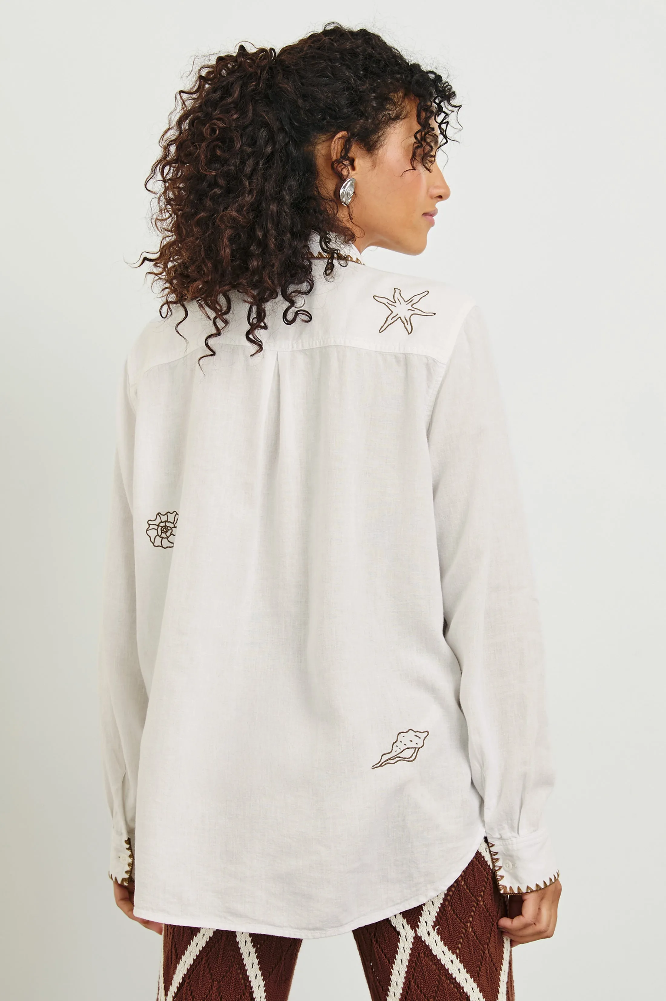 SAYA SHIRT - WHITE MARINE EMBROIDERY Rails