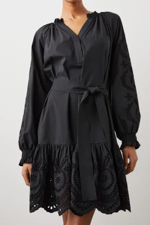 SAYLOR DRESS - BLACK EYELET Rails