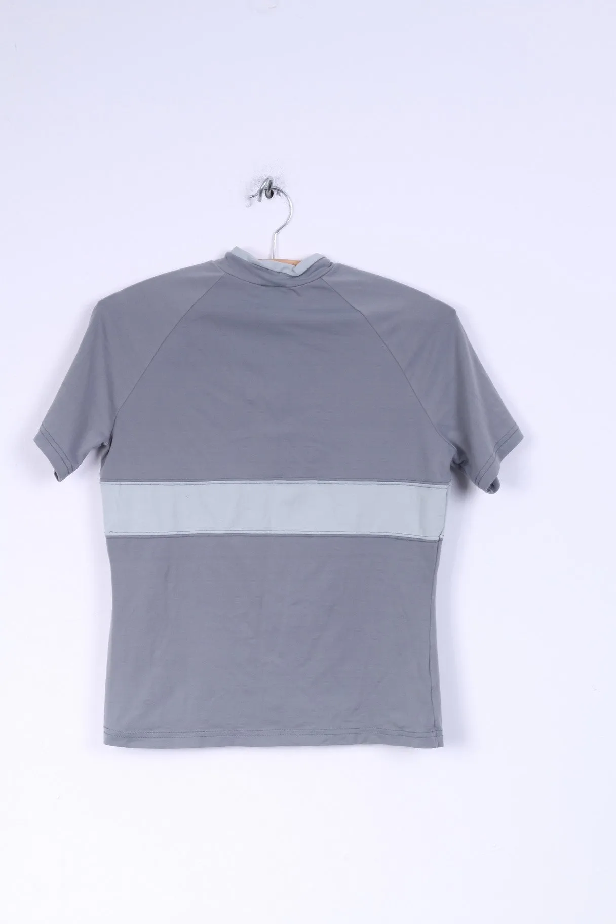 Shimano Mens S Shirt Grey Nylon Bike Cycling Top Jersey