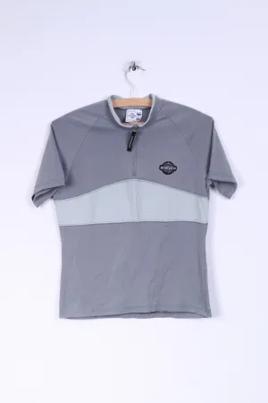 Shimano Mens S Shirt Grey Nylon Bike Cycling Top Jersey