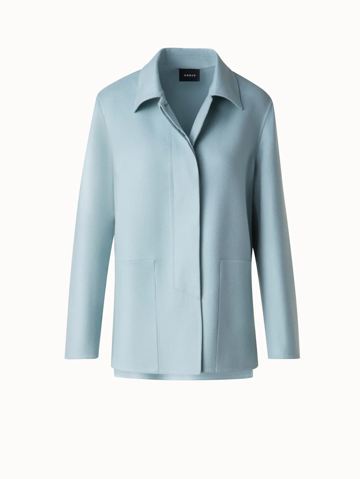 Shirt Jacket in Cashmere Double-Face Akris