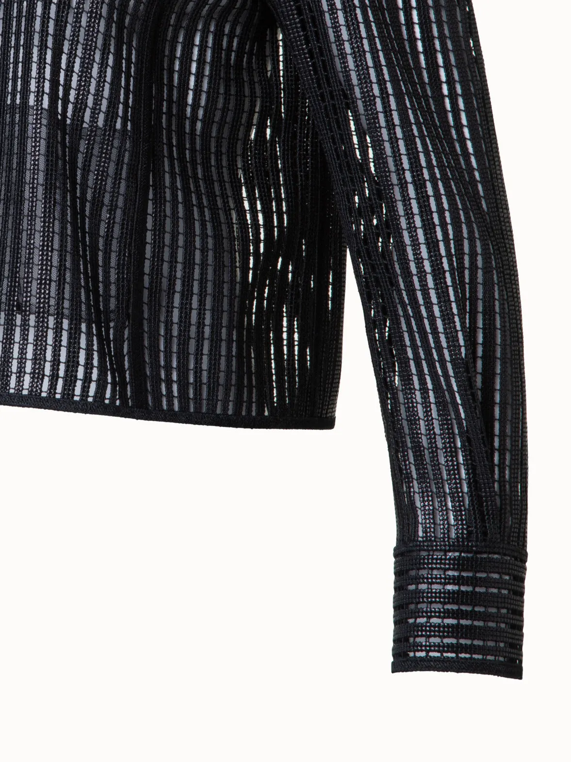 Shirt Jacket with Stripes Embroidery Akris