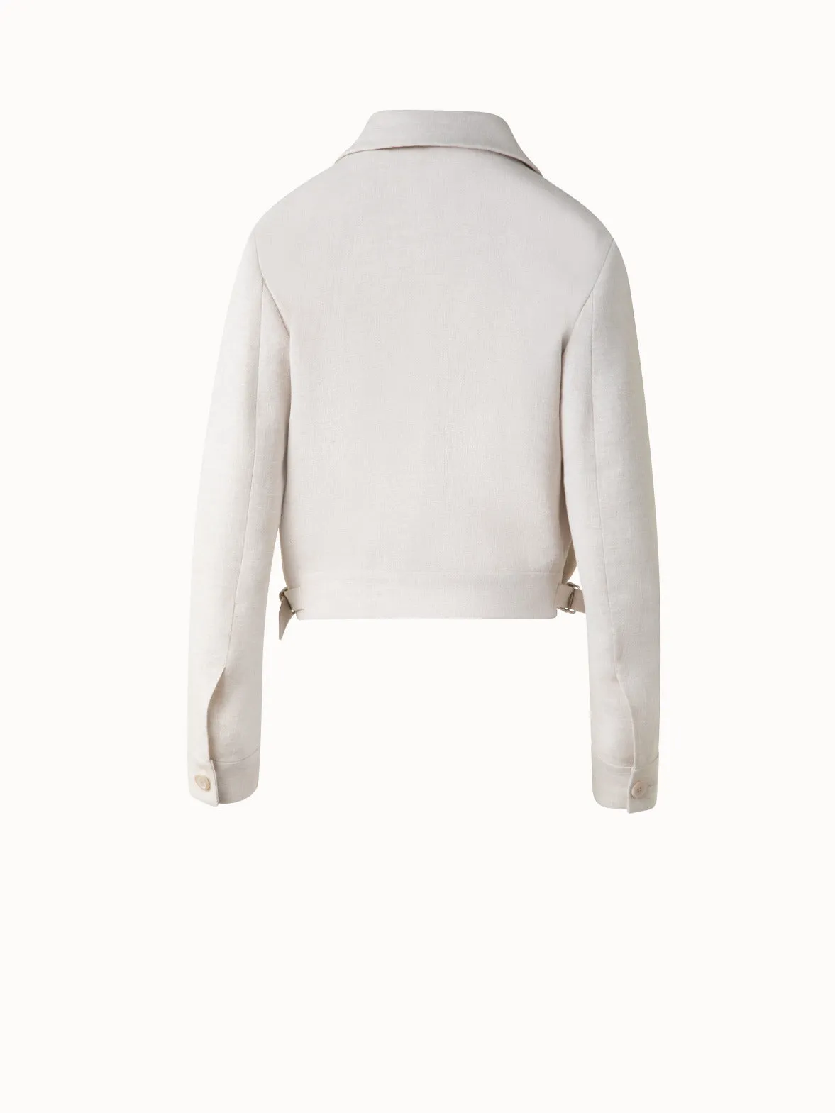 Short Blouson Jacket in Linen Double-Face Akris