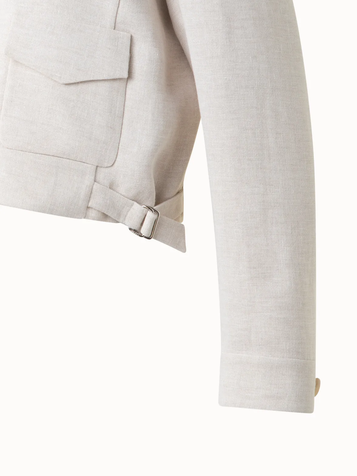 Short Blouson Jacket in Linen Double-Face Akris
