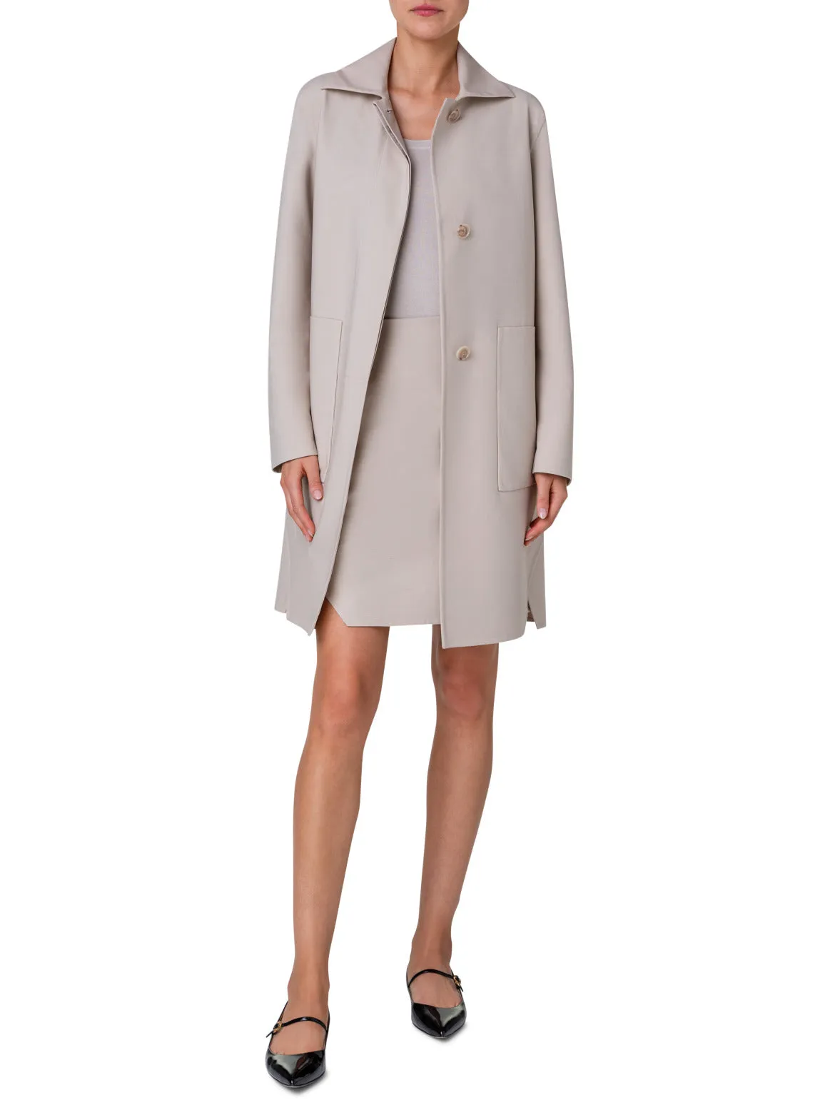Short Coat in Cotton Double-Face Akris