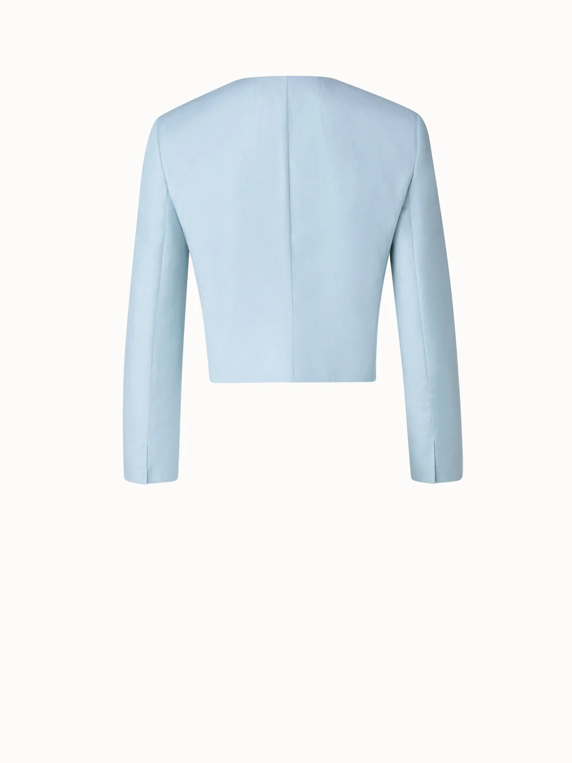 Short Double-Face Jacket in Cotton Silk Stretch Akris