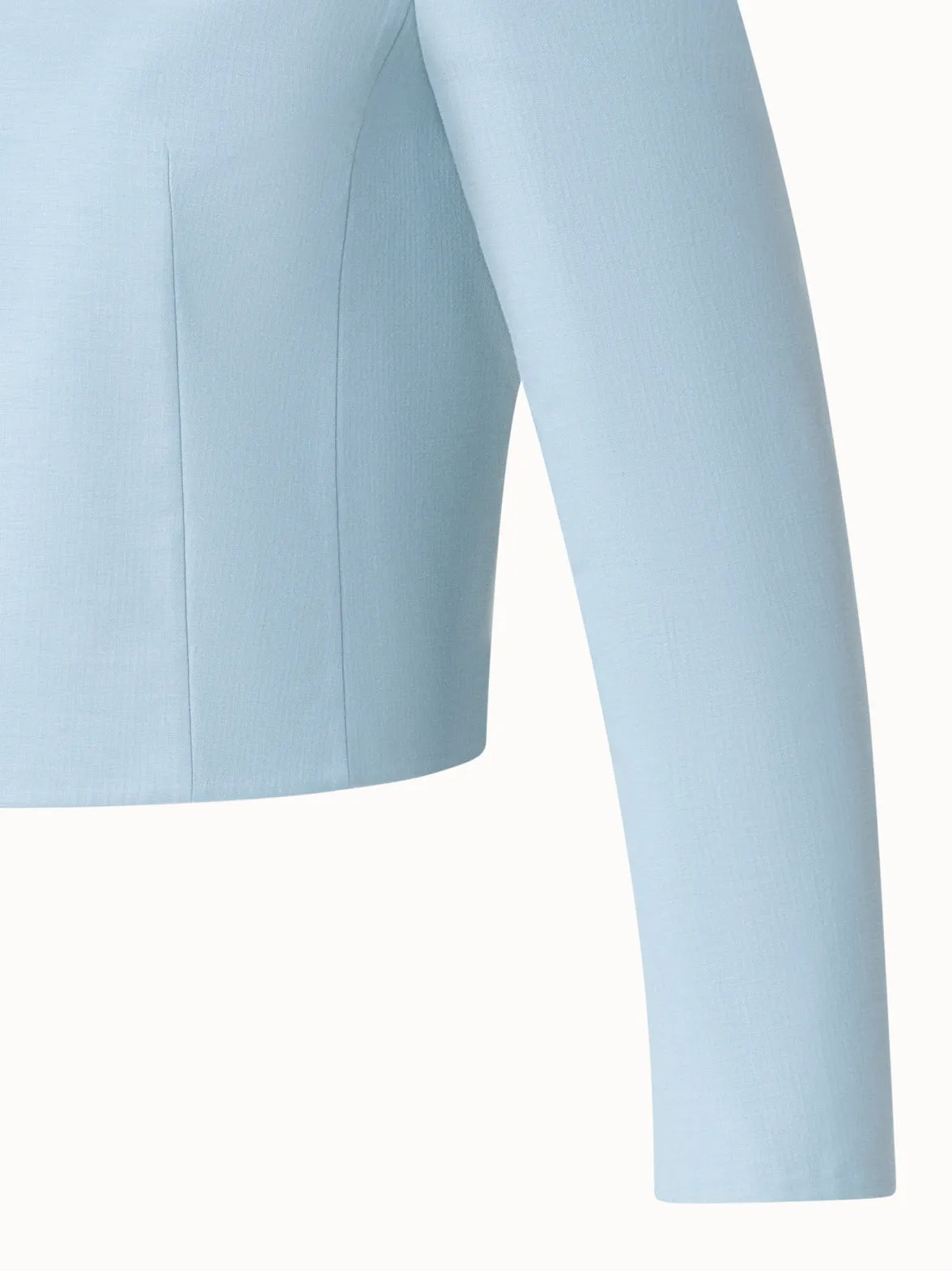Short Double-Face Jacket in Cotton Silk Stretch Akris