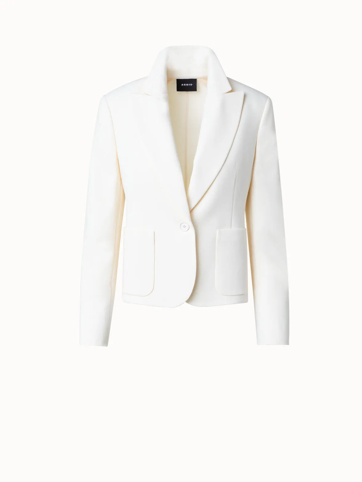 Short Double-Face Jacket in Wool Stretch Akris