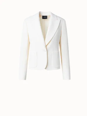 Short Double-Face Jacket in Wool Stretch Akris