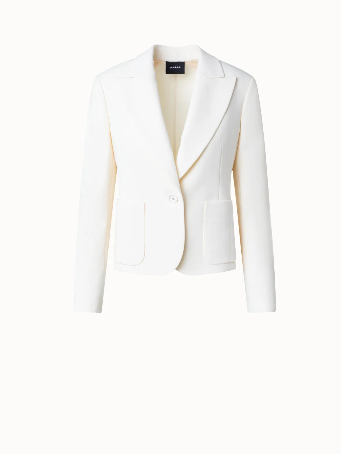 Short Double-Face Jacket in Wool Stretch Akris