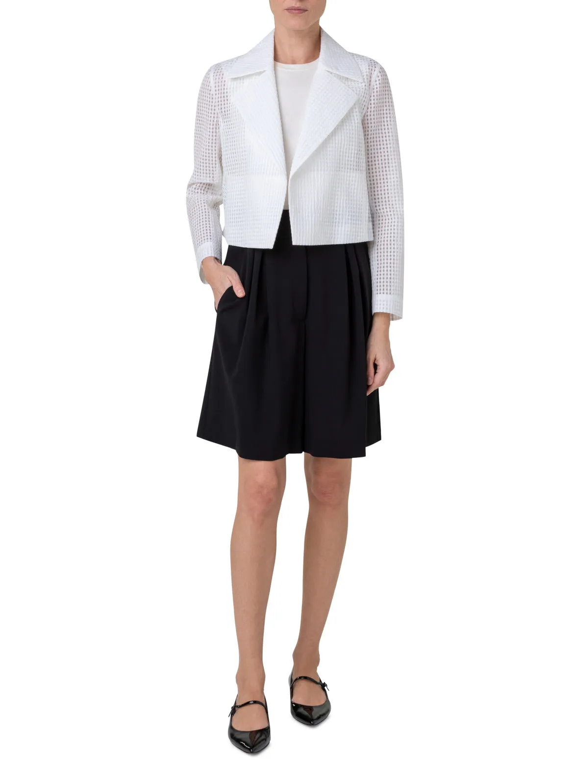 Short Jacket in Semi-Sheer Organza Akris
