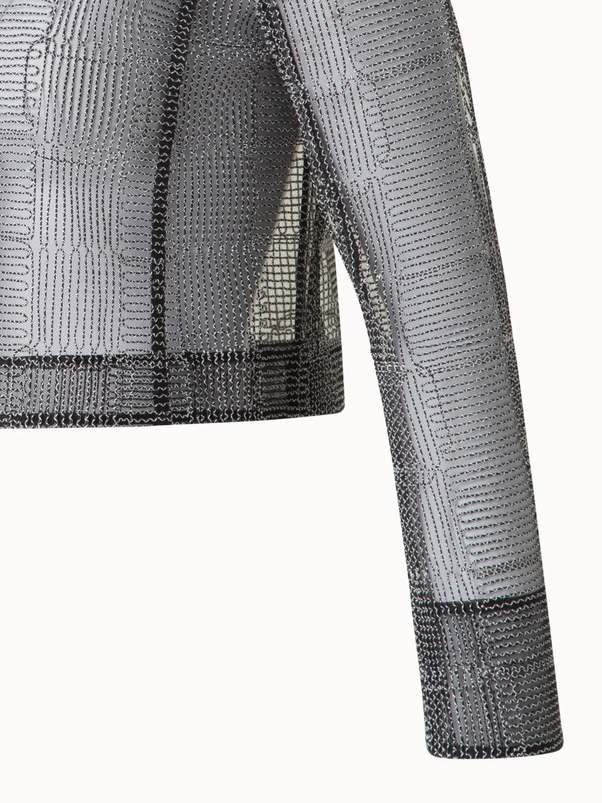 Short Jacket in Square on Tulle Embroidery Akris