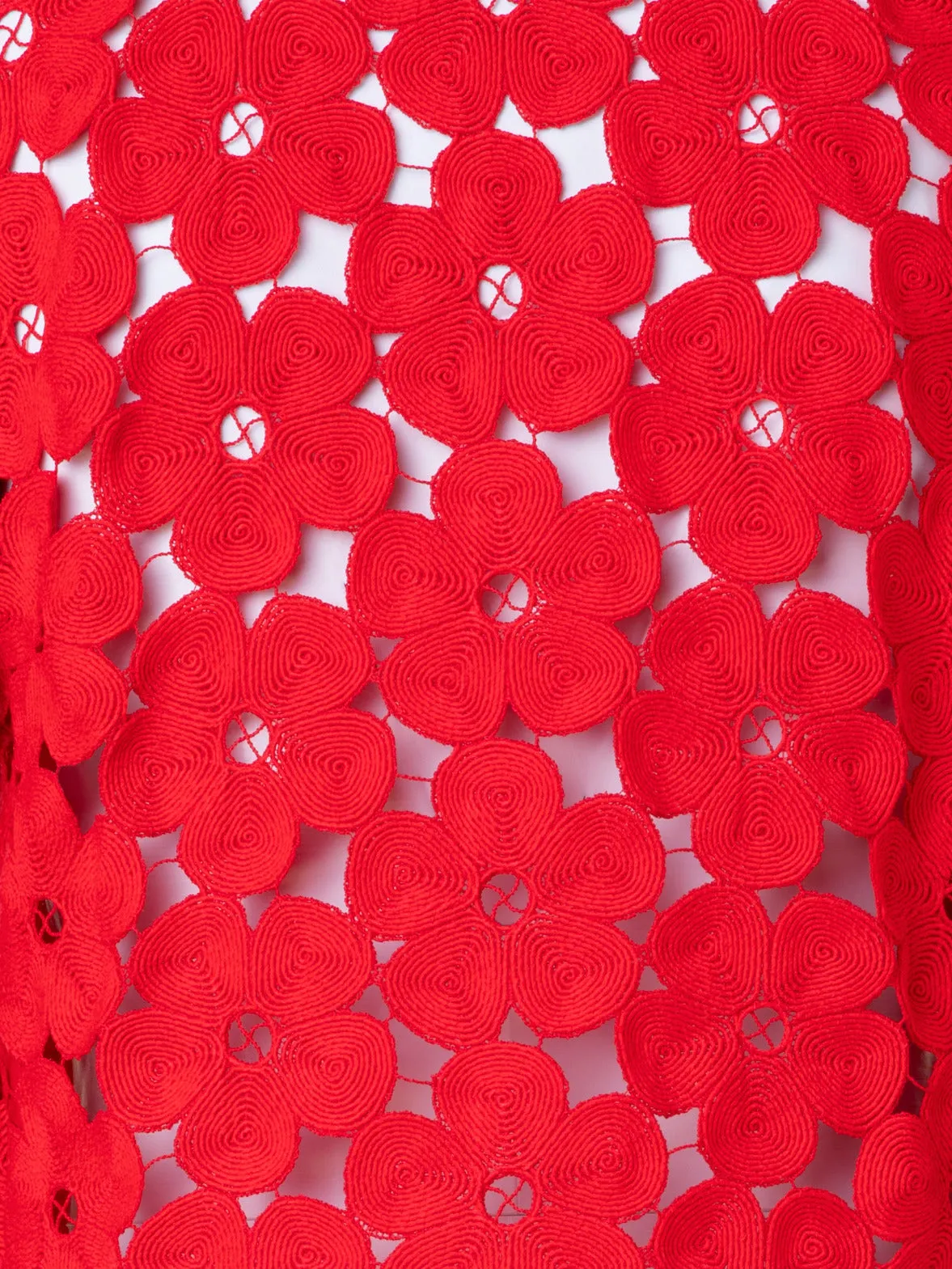 Short Silk Jacket with Anemone Embroidery Akris