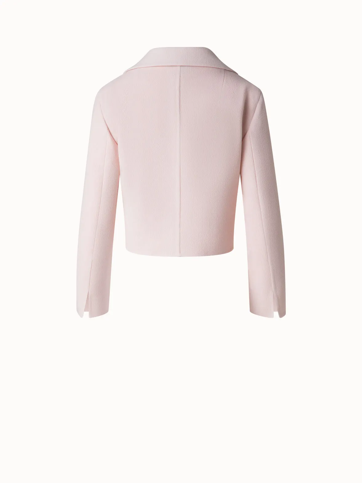 Short Wool Crêpe Double-Face Jacket Akris