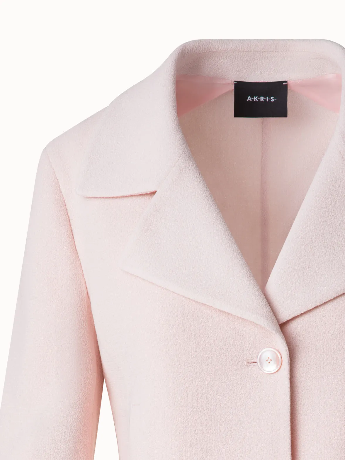 Short Wool Crêpe Double-Face Jacket Akris