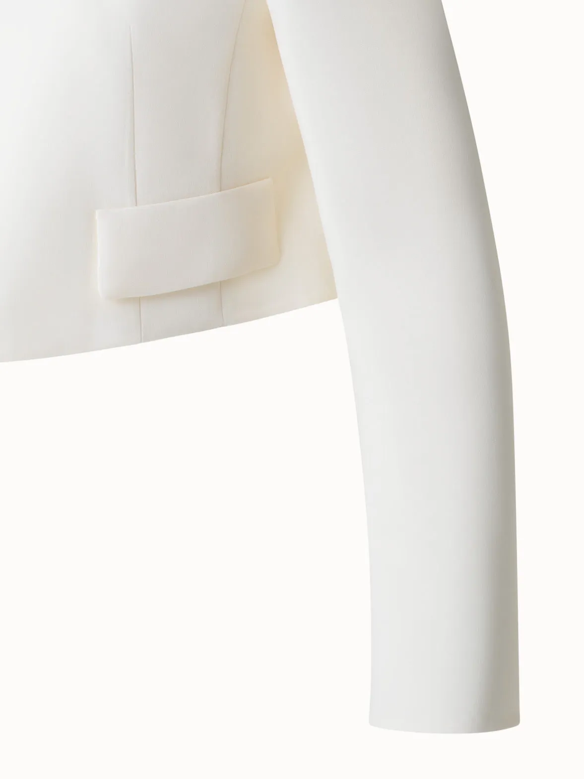 Short Wool Double-Face Cardigan Jacket Akris
