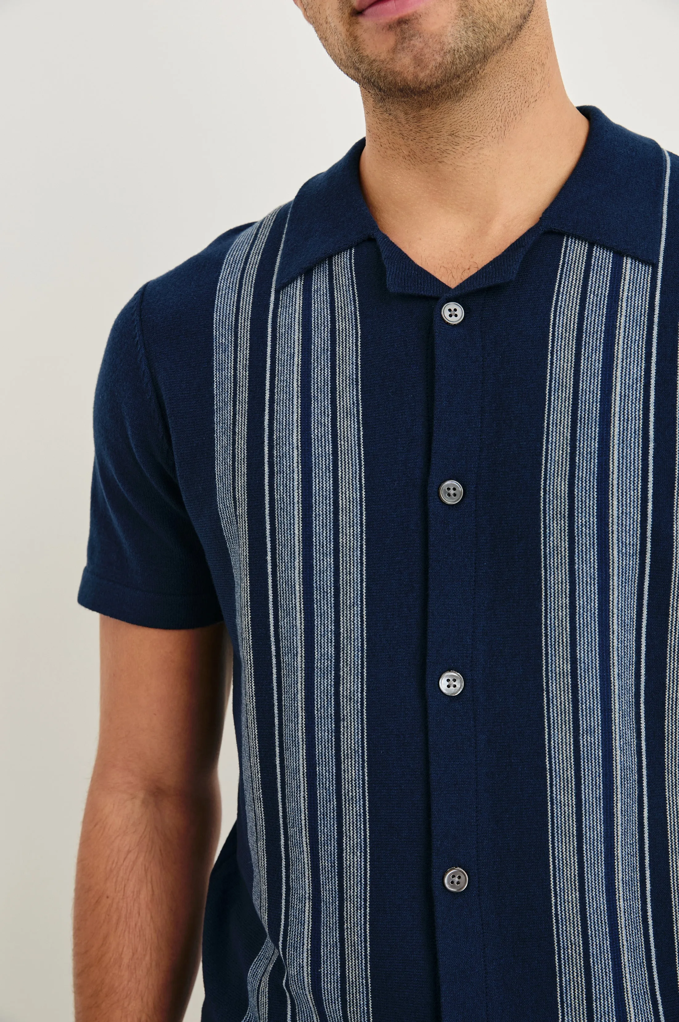 SILAS SHIRT - BLUE HEATHER MULTI Rails