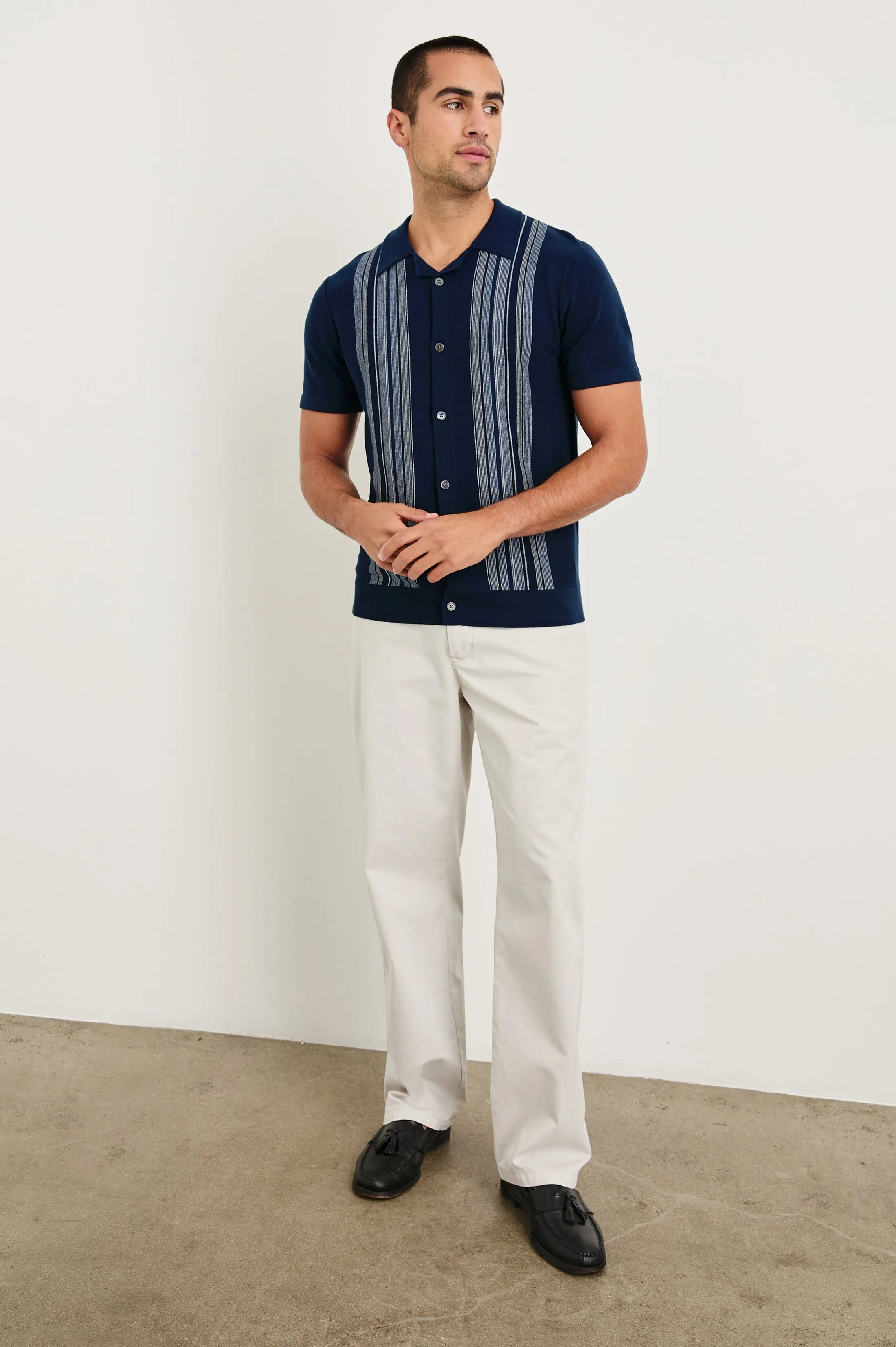 SILAS SHIRT - BLUE HEATHER MULTI Rails