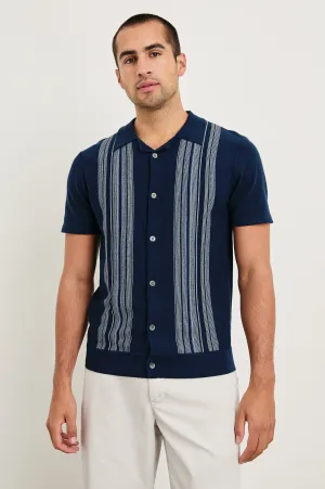 SILAS SHIRT - BLUE HEATHER MULTI Rails