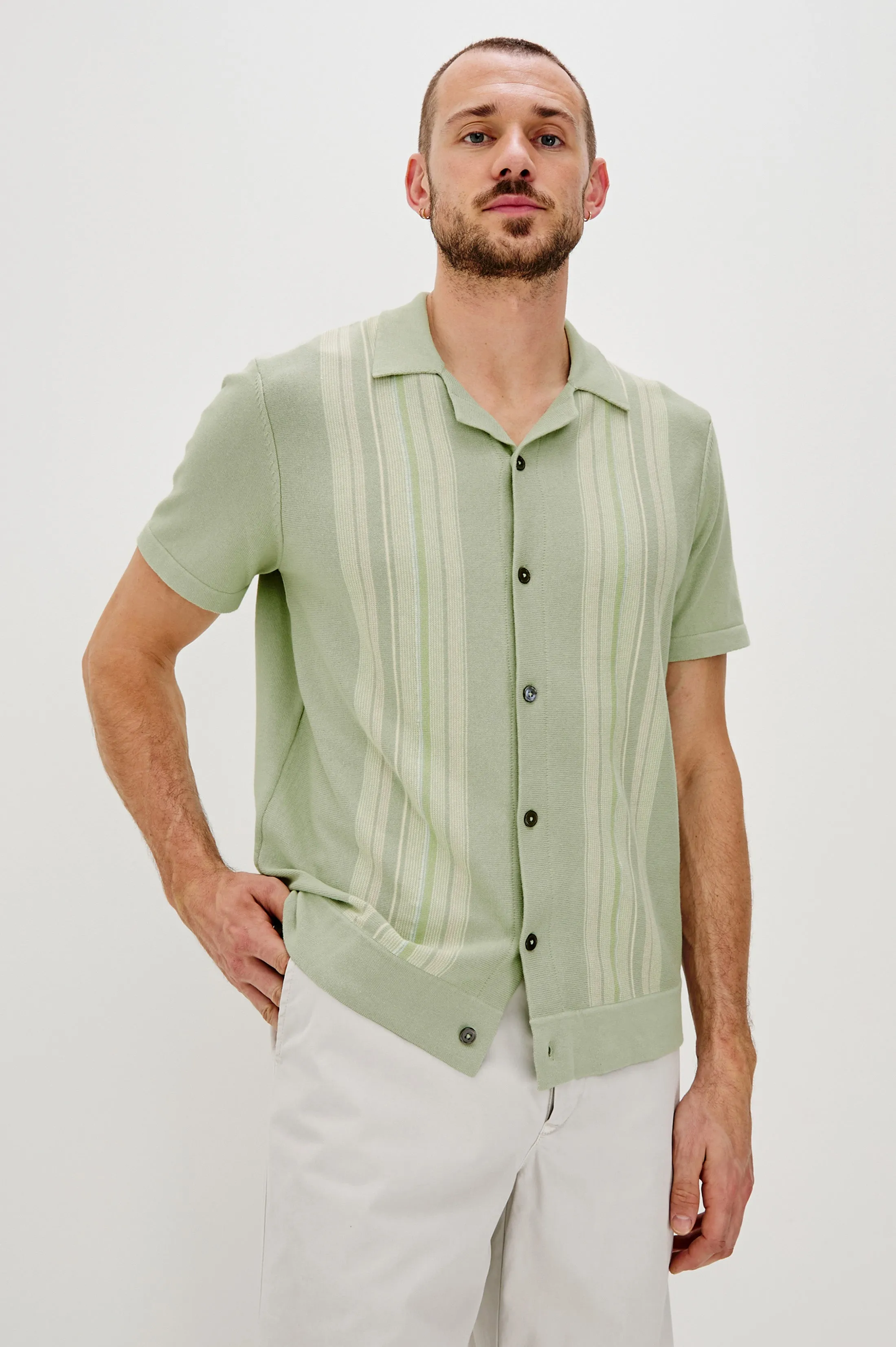 SILAS SHIRT - SAGE IRIDESCENT MULTI Rails