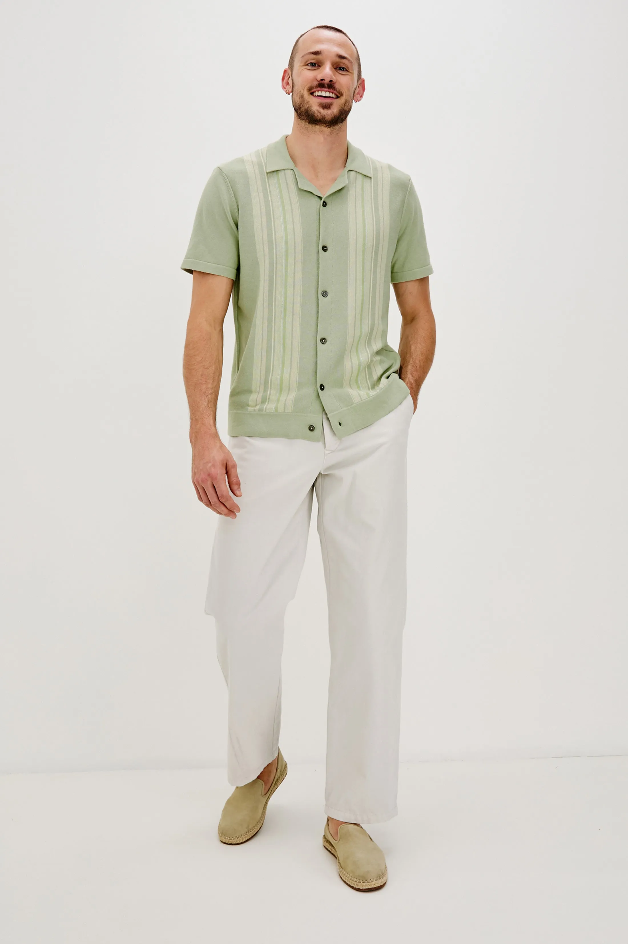 SILAS SHIRT - SAGE IRIDESCENT MULTI Rails