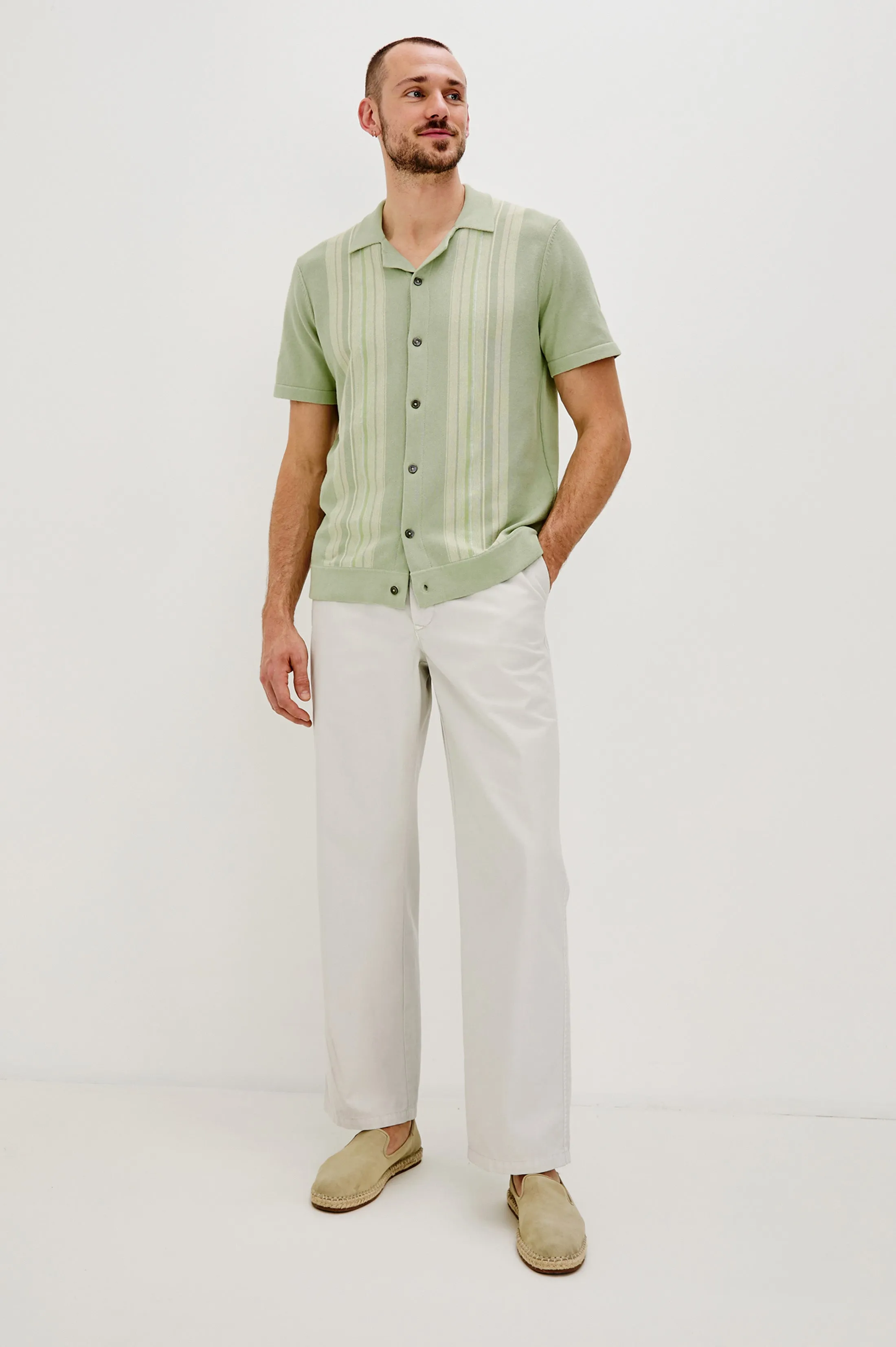 SILAS SHIRT - SAGE IRIDESCENT MULTI Rails