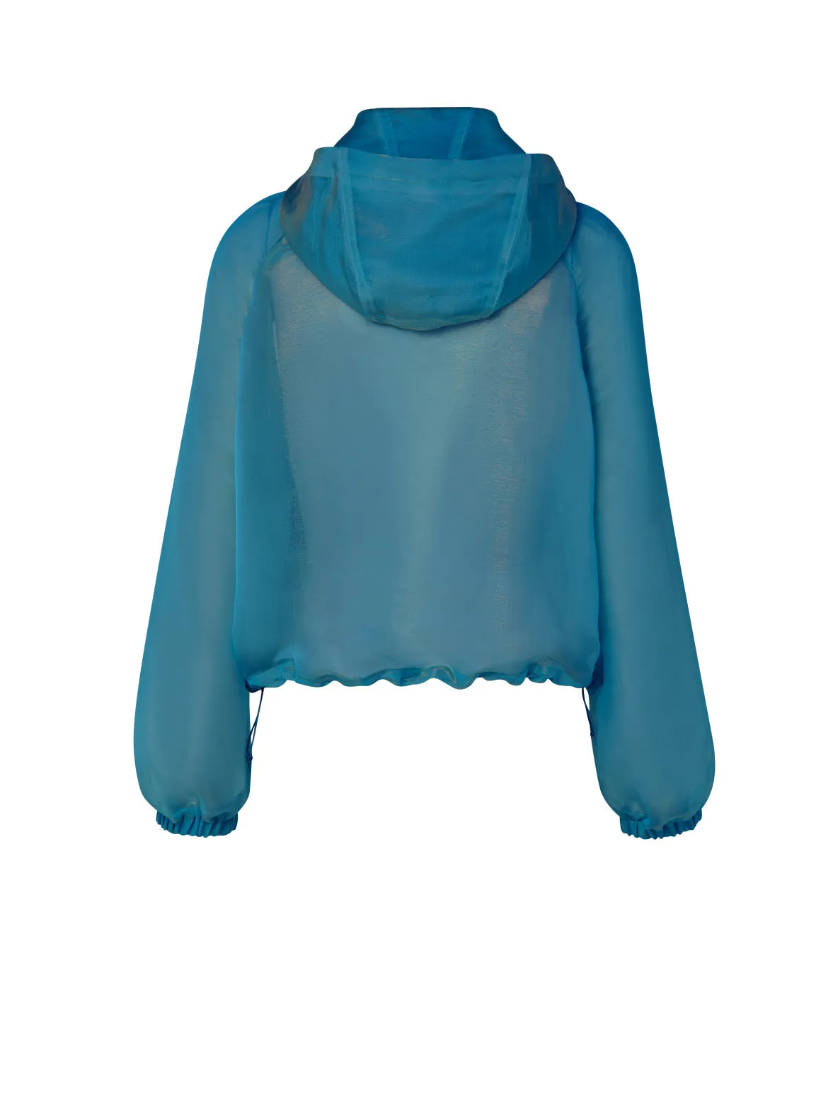 Silk Techno Organza Voluminous Blouson Jacket Akris