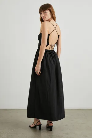 SILVIA DRESS - BLACK NYLON Rails