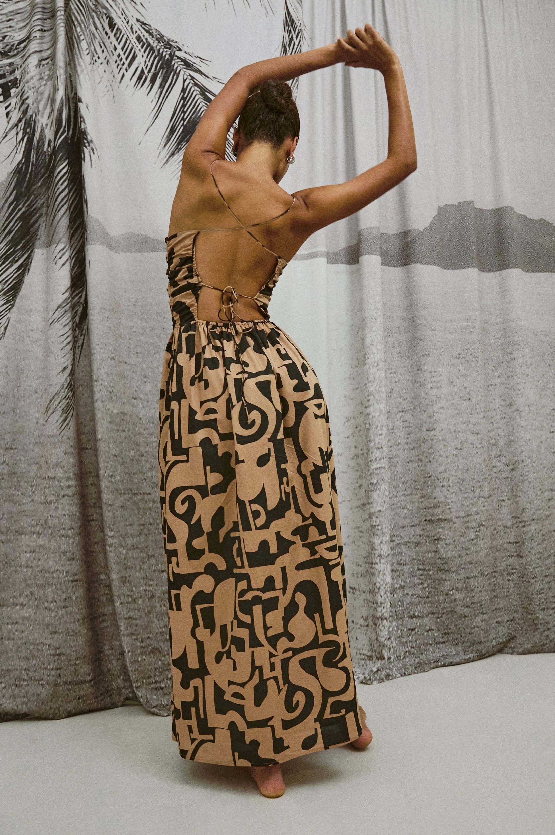 SILVIA DRESS - SANTORINI SAND Rails