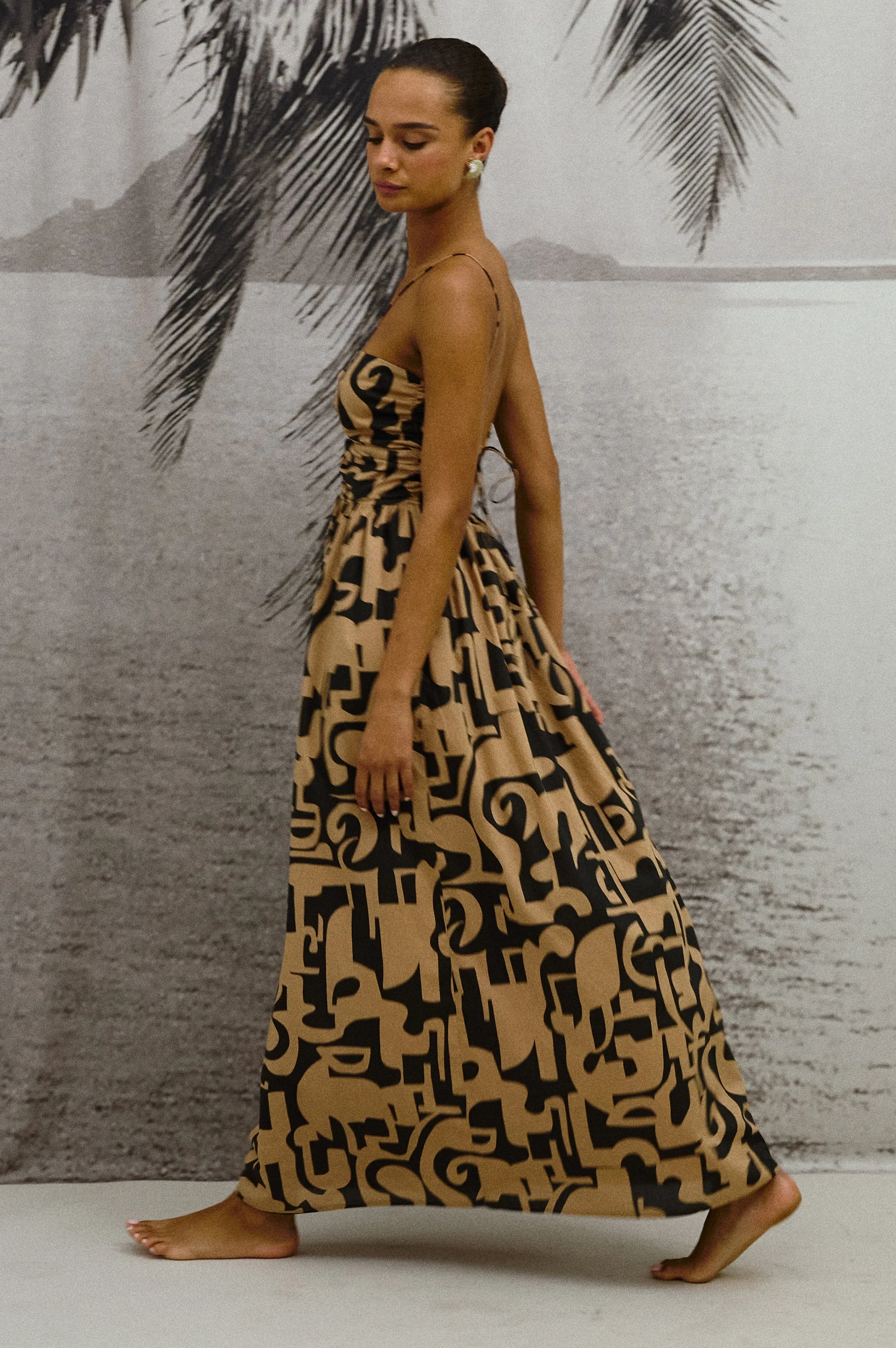 SILVIA DRESS - SANTORINI SAND Rails