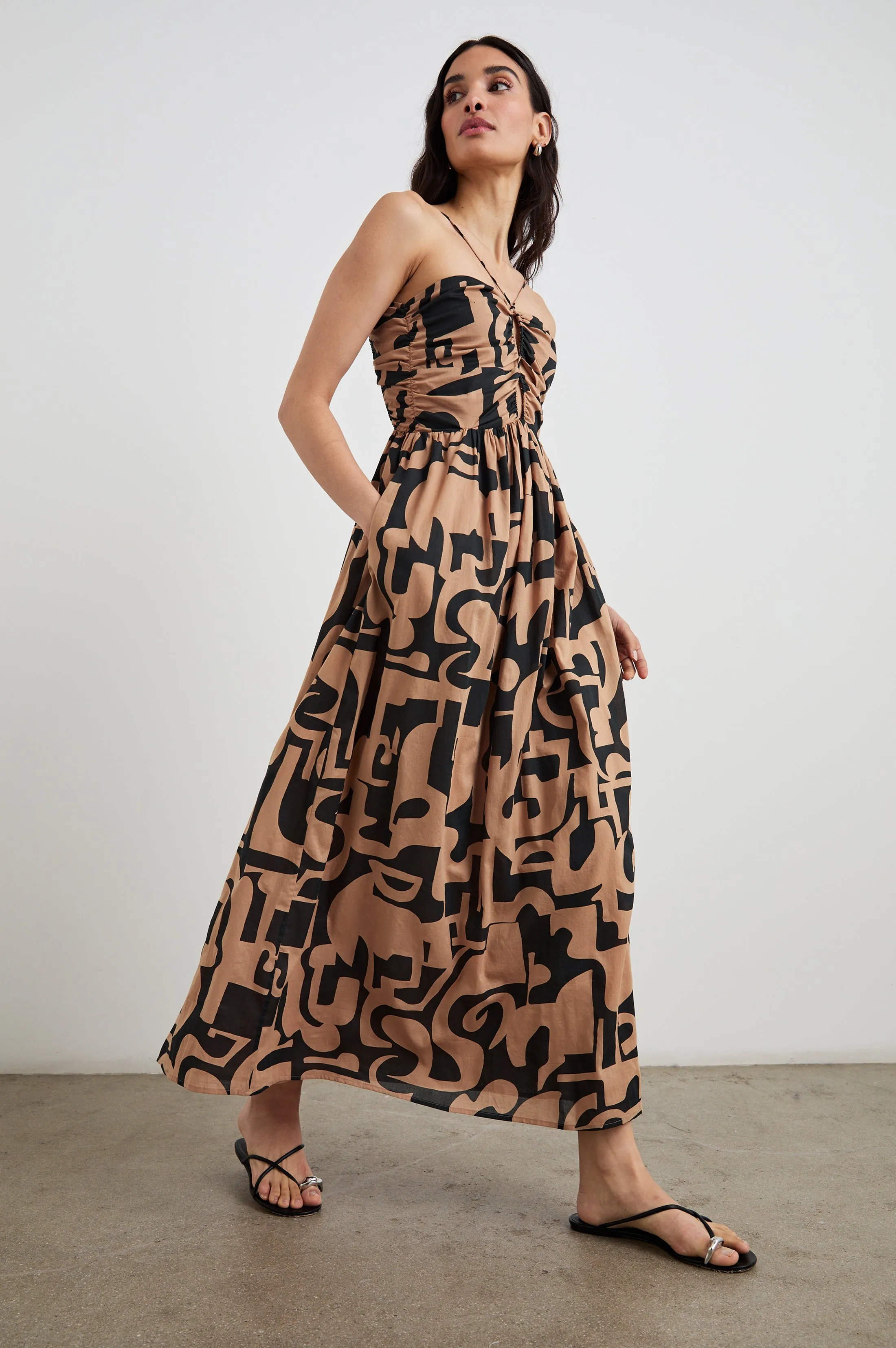 SILVIA DRESS - SANTORINI SAND Rails