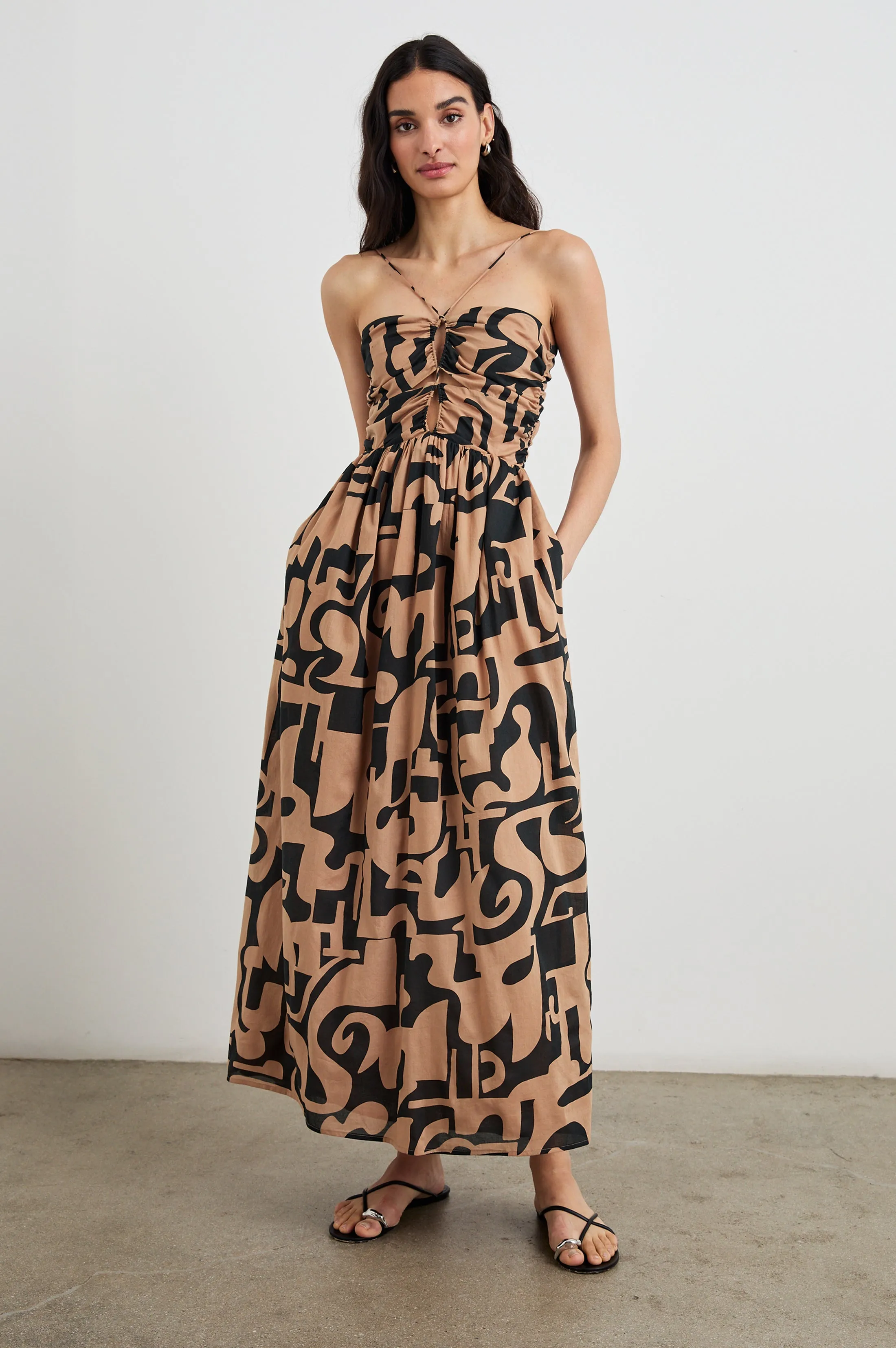 SILVIA DRESS - SANTORINI SAND Rails